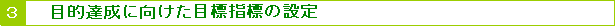 目的達成に向けた目標指標の設定