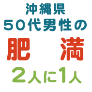 沖縄県50代男性の肥満2人に1人